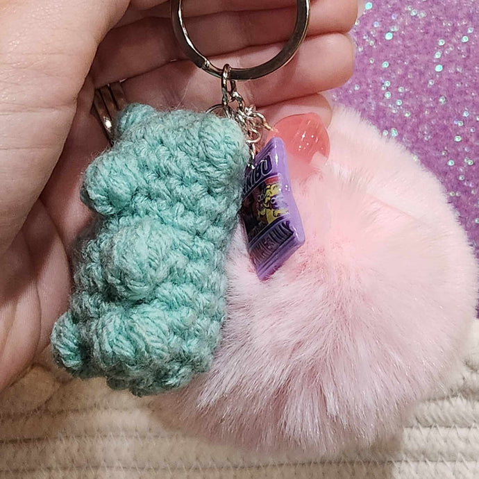 Crochet Gummy Bear Keychain